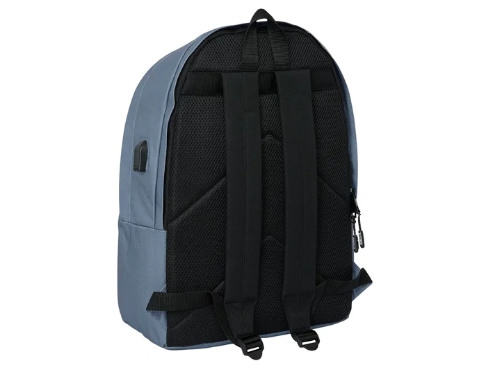 Safta Mochila Doble para Portátil 15,6'' con USB Munich Basics Gris