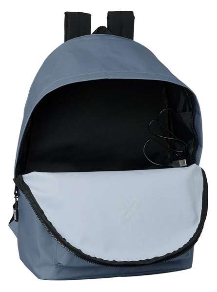 Safta Mochila Doble Portátil 15,6"+USB Munich Básicos Gris 31x44x18 cm