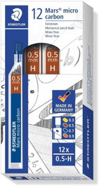STAEDTLER Minas Mars Micro Carbon 0,5 mm H, 12 tubos