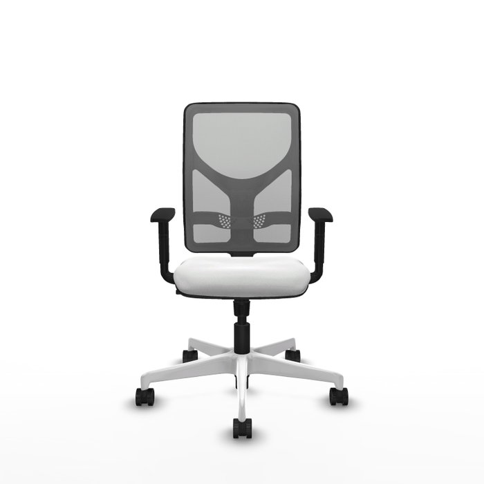 PIQUERAS Y CRESPO Silla de oficina Motilla con mecanismo Sincro Gris y Blanco