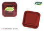 Algon Set 10 Platos Carton Rojo Cuadrado 20 cm (18 Unidades)