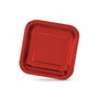 Algon Set 10 Platos Carton Rojo Cuadrado 20 cm (18 Unidades)