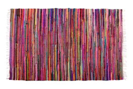 DKD Home Decor Alfombra Multicolor 180 x 120 cm 4 Unidades Algodón Polyester Chindi