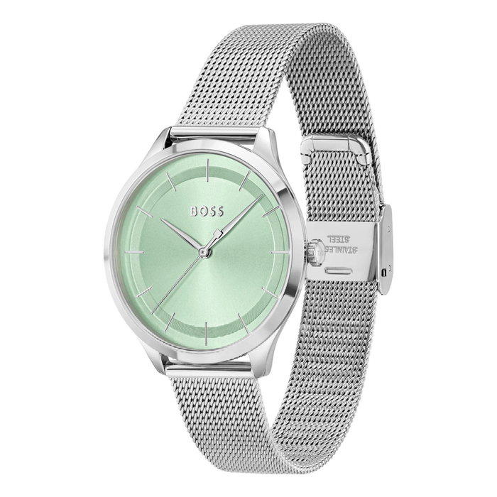 Boss Reloj Analógico Mujer 1502636 Gris con Esfera Verde