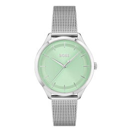 Boss Reloj Analógico Mujer 1502636 Gris con Esfera Verde
