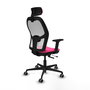 PIQUERAS Y CRESPO Silla de oficina Jorquera Rosa y Blanco