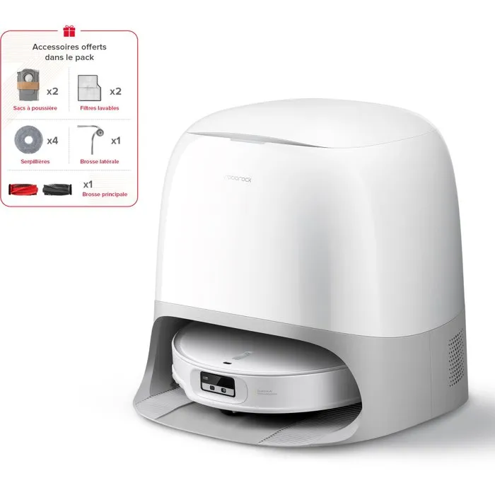 Roborock Qrevo Curv 2 ProX Robot Aspirador y Fregona con Navegación LiDAR, Autonomía 180 min, Succión 25.000 Pa y Depósito de 470 ml