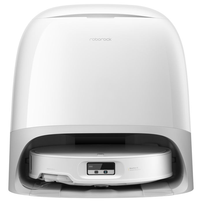 Roborock Qrevo Curv 2 ProX Aspirador Robot Sin Bolsa Blanco con Estación de Vaciado y Fregado 25000 Pa