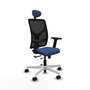 PIQUERAS Y CRESPO Silla de oficina Motilla con mecanismo Sincro/Traslack Azul marino y Negro