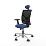 PIQUERAS Y CRESPO Silla de oficina Motilla con mecanismo Sincro/Traslack Azul marino y Negro