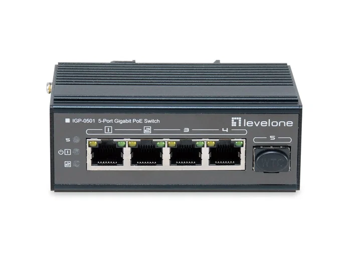 Level One IGP-0501 Switch Industrial Gigabit PoE de 5 Puertos Level One IGP-0501 Switch Industrial Gigabit PoE de 5 Puertos