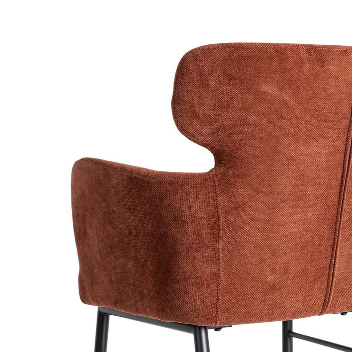 Silla Burdeos Tejido-Metal Salón 59,50 X 62,50 X 86 cm (Set de 2)