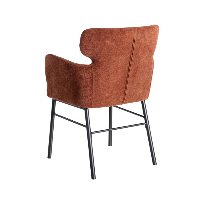 Silla Burdeos Tejido-Metal Salón 59,50 X 62,50 X 86 cm (Set de 2)