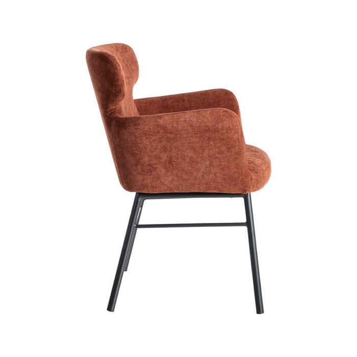 Silla Burdeos Tejido-Metal Salón 59,50 X 62,50 X 86 cm (Set de 2)