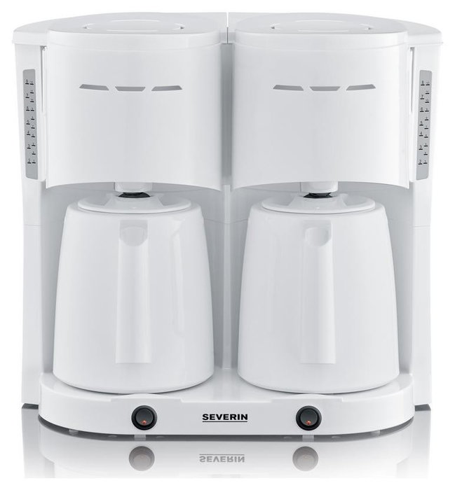 Severin KA 9314 cafetera doble blanca