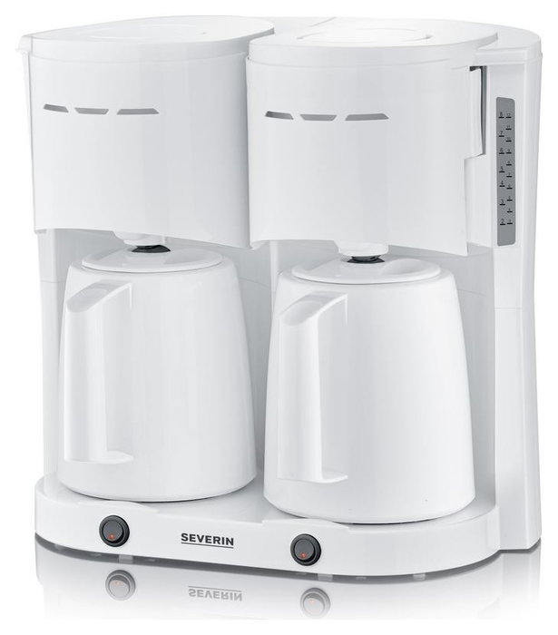 Severin KA 9314 cafetera doble blanca