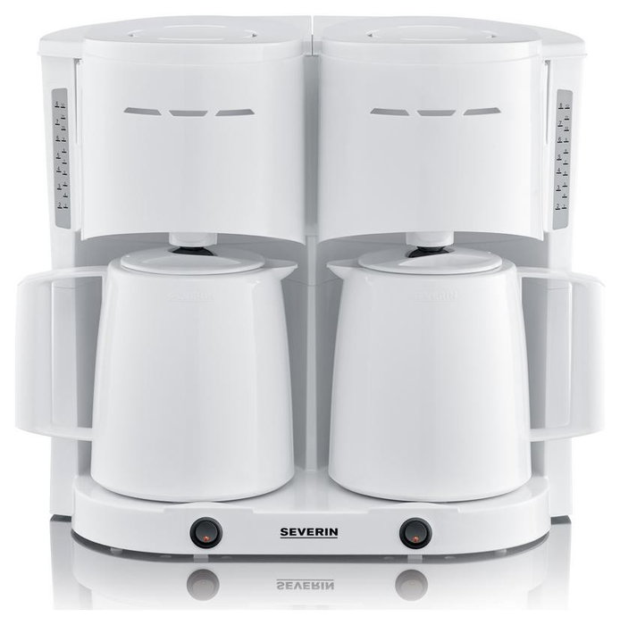 Severin KA 9314 cafetera doble blanca