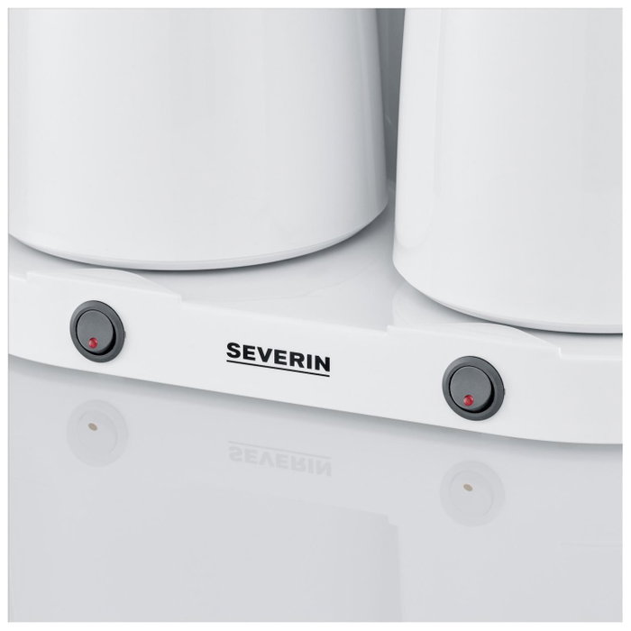 Severin KA 9314 cafetera doble blanca