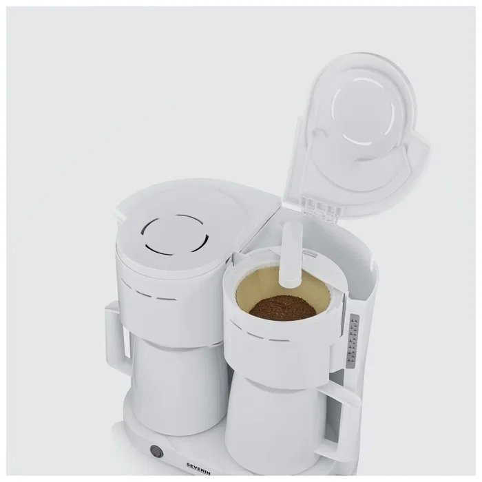Severin KA 9314 cafetera doble blanca
