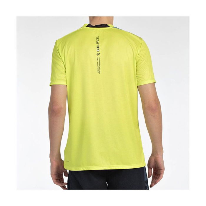 Camiseta de Manga Corta Hombre Bullpadel Brumo Amarillo Pádel