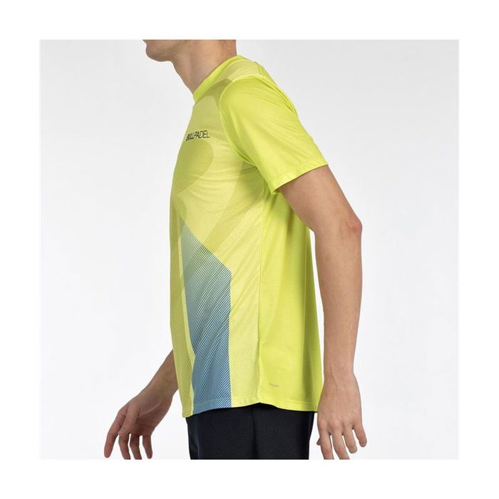 Camiseta de Manga Corta Hombre Bullpadel Brumo Amarillo Pádel