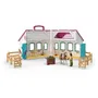 Schleich 42703 Horse Club Conjunto de Establo Transportable para Niños a Partir de 4 Años