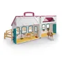 Schleich 42703 Horse Club Conjunto de Establo Transportable para Niños a Partir de 4 Años