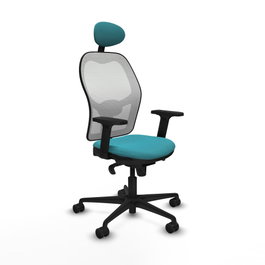PIQUERAS Y CRESPO Silla de oficina Jorquera Turquesa y Blanco