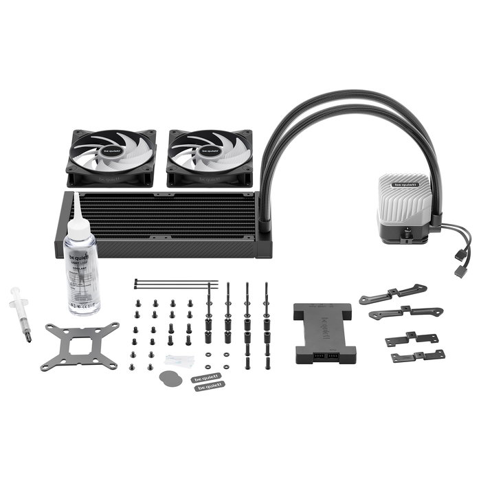 be quiet! Light Loop 240mm Black AIO, Refrigeración Líquida All-in-One ARGB, 2 Ventiladores 12 cm, 105.1 m3/h, Compatible con Intel LGA 1851/1700/1200 y AMD AM4/AM5