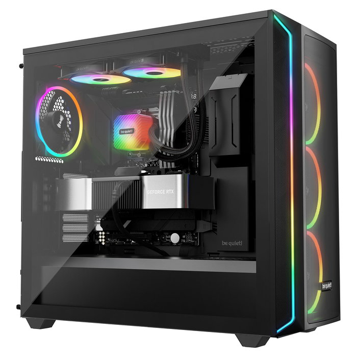 be quiet! Light Loop 240mm Black AIO, Refrigeración Líquida All-in-One ARGB, 2 Ventiladores 12 cm, 105.1 m3/h, Compatible con Intel LGA 1851/1700/1200 y AMD AM4/AM5