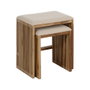 Ixia Juego de 2 Banquetas Bellamonte de Madera de Teca Natural