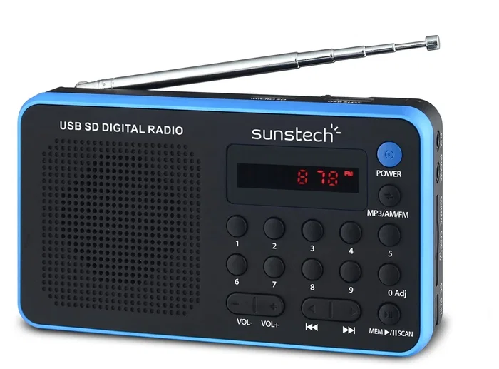 Sunstech RPDS32BL Radio Portátil Negra y Azul Sunstech RPDS32BL Radio Portátil Negra y Azul