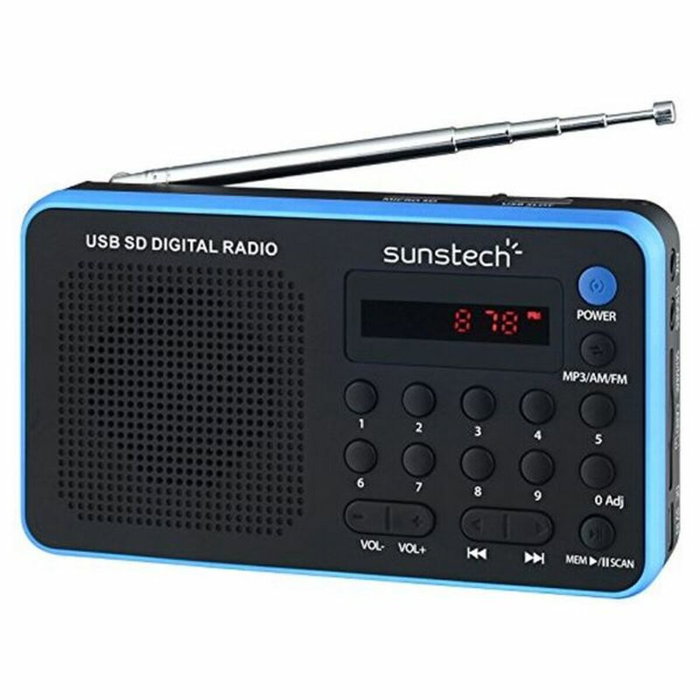 Sunstech Radio Portátil RPDS32BL Negra y Azul Sunstech Radio Portátil RPDS32BL Negra y Azul