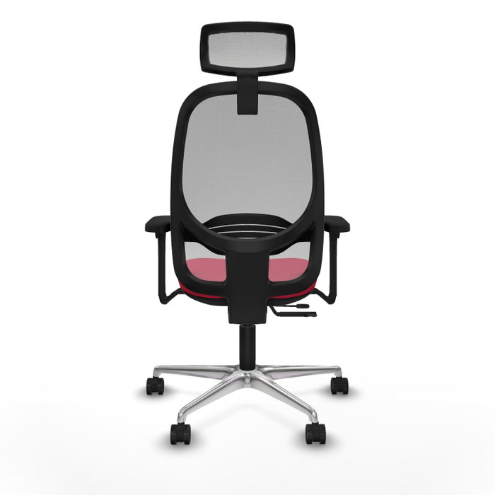 PIQUERAS Y CRESPO Silla de oficina Cilanco con mecanismo Sincro/Traslack, Rojo y Gris