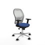 PIQUERAS Y CRESPO Silla de oficina Jorquera Azul Marino y Blanco