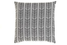 DKD Home Decor Cojín Boho Blanco Negro 43x43 cm Poliester Exterior Resistente