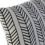 DKD Home Decor Cojín de Exterior Resistente al Agua Blanco y Negro 43x43 cm