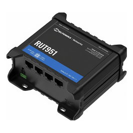 Teltonika RUT951 Router 4G/LTE con Modem, WLAN Dual-Band, eSIM y Puertos Gigabit para Conectividad de Red Móvil Avanzada