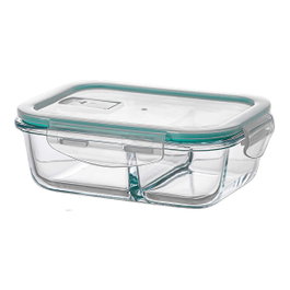 Ovenza Fiambrera de Borosilicato de Dos Compartimientos 630 ml