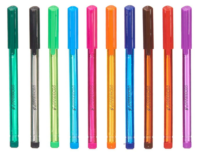 Pincello Set 10 Boligrafos Colorines 10 x 2.5 x 20.7 cm (Set de 24)