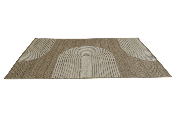DKD Home Decor Alfombra de Yute 160x230x1 cm Natural/Beige Antideslizante