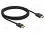 DeLOCK Cable HDMI Koaxial High Speed 48 Gbps 8K 60 Hz 2 m Negro