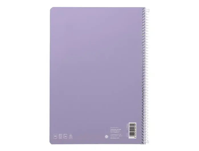 Liderpapel Cuaderno Espiral Smart A4 Tapa Blanda Violeta 80 Hojas