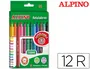 Alpino Rotuladores Standard Caja de 12 Unidades Colores Surtidos Punta Fina 3mm Superlavables Larga Duración Muy Resistentes y Brillantes