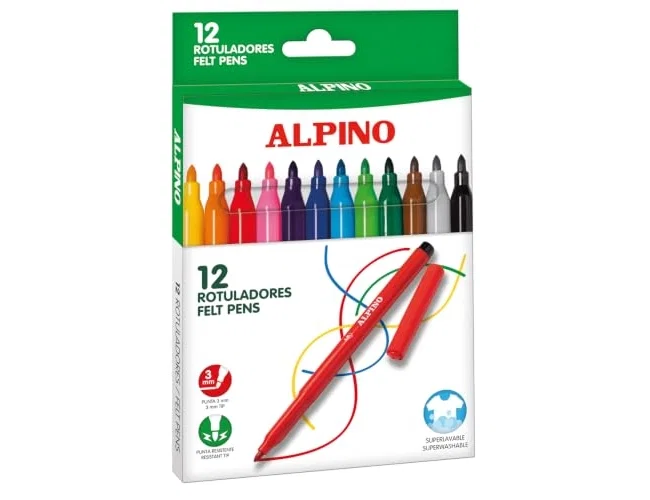 Alpino Rotulador Alpino Standard Caja de 12 Unidades Colores Surtidos Alpino Rotulador Alpino Standard Caja de 12 Unidades Colores Surtidos