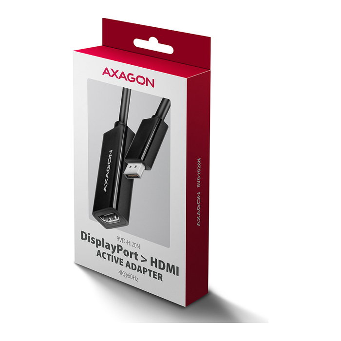 Axagon RVD-HI20N Adaptador DisplayPort a HDMI, 4K/60Hz - 15cm