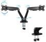 Tooq Soporte de Mesa para 2 Pantallas 17-32 pulgadas, Negro