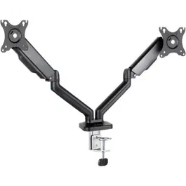 Tooq Soporte de Mesa para 2 Monitores DB5132TNR-B Giratorio Inclinable hasta 9kg Pantallas 17'-32' Negro
