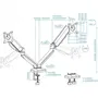 Tooq Soporte de Mesa para 2 Monitores DB5132TNR-B Giratorio Inclinable hasta 9kg Pantallas 17'-32' Negro