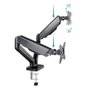 Tooq Soporte de Mesa para 2 Pantallas 17-32 pulgadas, Negro